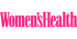 Women's Health Logo in leuchtendem Pink auf dunkelgrünem Hintergrund.