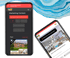 Two phones displaying real estate marketing apps. Left: "Property Website Editor" with "Marketing Content" and a flyer. Right: "NEW Bundle Specials" for "Virtual Staging".