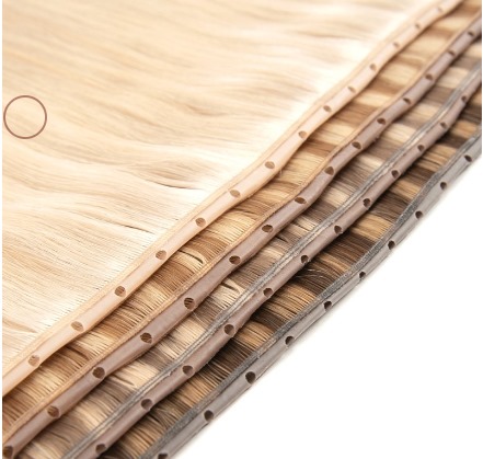 Invisible Weft Tresse mit vorgefertigten Löchern