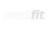 Weißes "medifit"-Logo auf dunkelgrünem Hintergrund.
