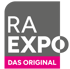RA EXPO DAS ORIGINAL Logo in Grau und Pink.