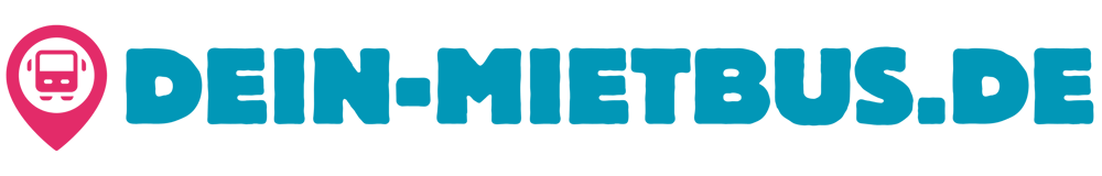Logo mit rosa Navigationsnadel und blauem Text "DEIN-MIETBUS.DE", daneben "SEITTER" und "Shuttle & Tour".