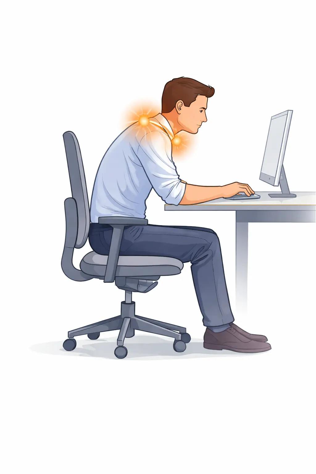 Hochgezogene Schultern