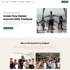 Frauen und Männer praktizieren Yoga am Strand und in Innenräumen; Text: „Inside Flow Global Summit 2025 Thailand“.