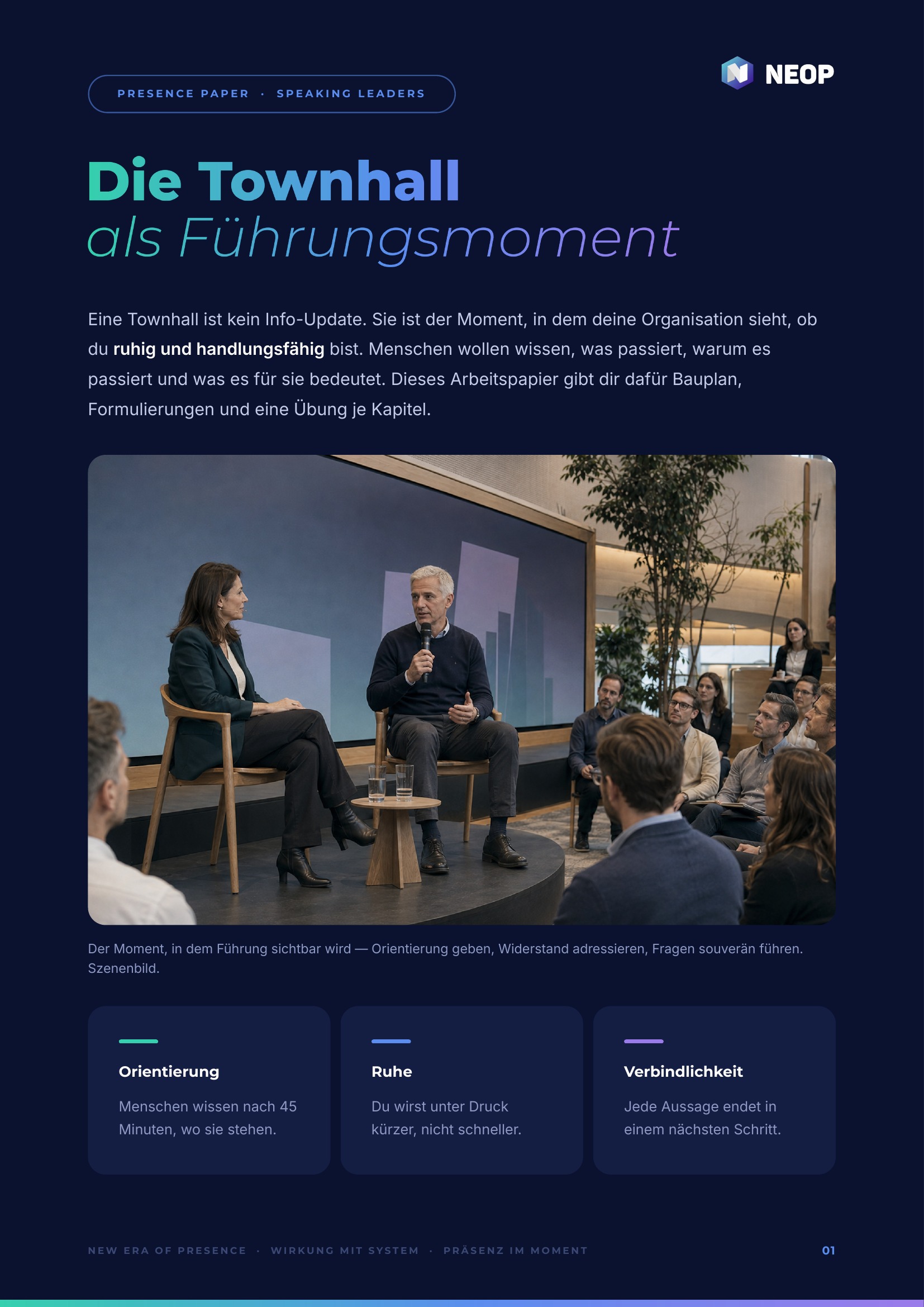 Presence Paper Townhall — Titelseite