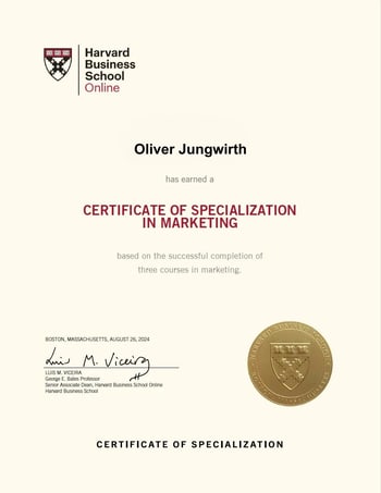 Zertifikat: Harvard Business School Online
