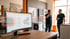Bildschirm mit Automatisierungs-Workflow in einer Ausstellung
