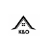 Logo mit einem schwarzen Hausdach-Symbol, vier kleinen quadratischen Fenstern und dem Schriftzug K&O auf weißem Grund.