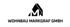 Logo von Wohnbau Markgraf GmbH mit schwarzem Haus- und Gebäudesymbol.