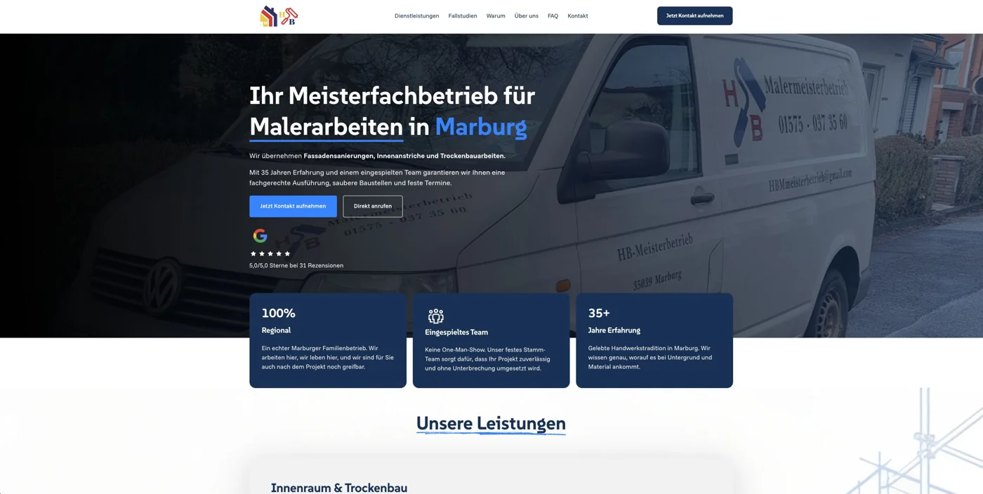 Website mit Pfeiffer: klarer Premium-Auftritt
