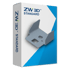 Softwarebox "ZW3D Standard" mit blau-weißem Roboter und CAD-, Mold-, CAM-Symbolen.