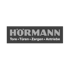 HÖRMANN Logo mit Slogan "Tore • Türen • Zargen • Antriebe" auf dunkelgrünem Hintergrund.