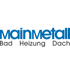 MainMetall Logo mit den Worten "MainMetall Bad Heizung Dach" in Blau und Dunkelgrau auf dunklem Hintergrund.
