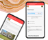 Two smartphones display the Kool Vision Access Portal: one with a referral program, the other a listing page.