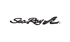 Sea Ray Logo mit schwarzer Schrift auf weißem Rechteck vor dunkelgrünem Hintergrund.