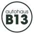 Autohaus B13 Logo in einem Kreis.
