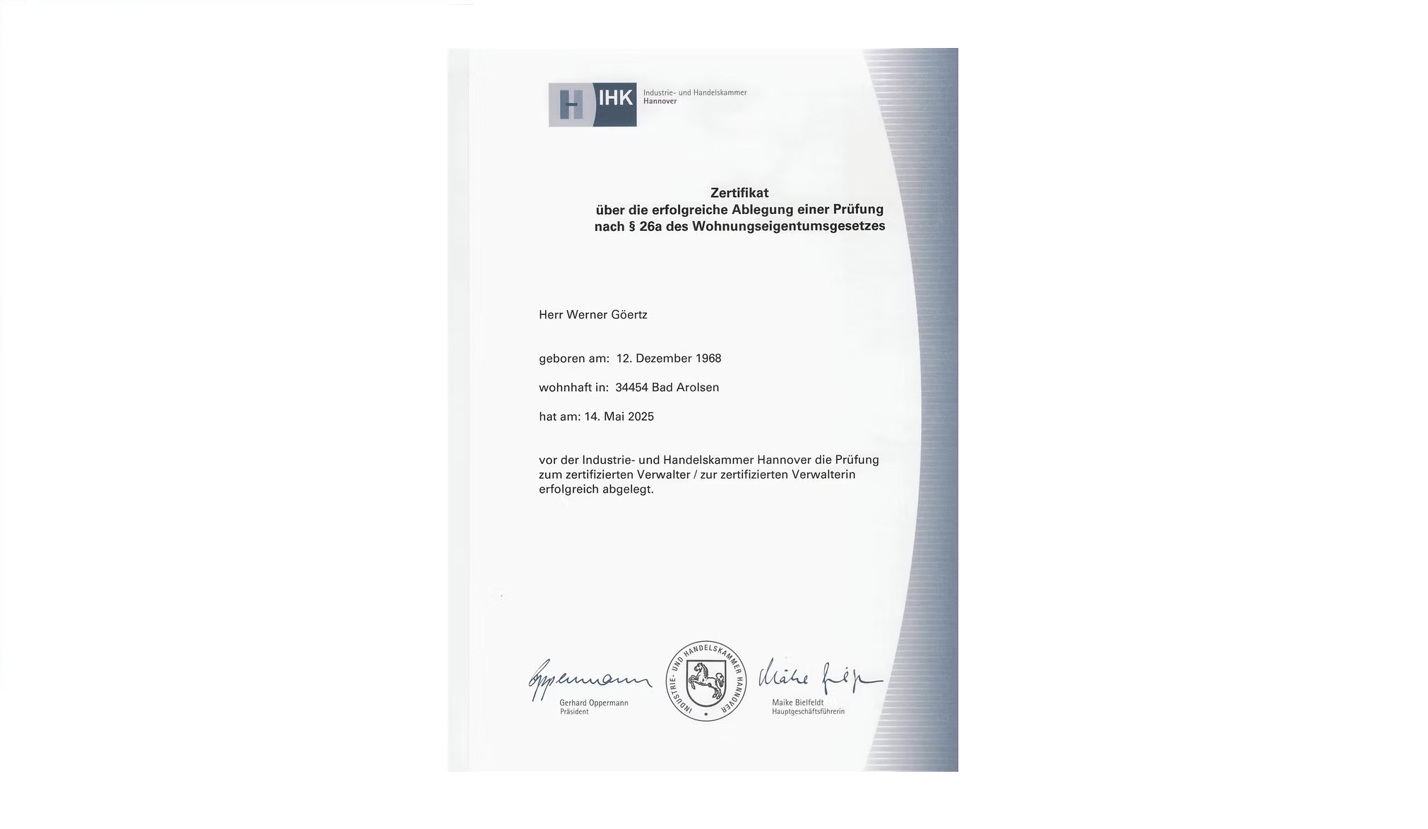 Zertifizierung