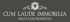 Logo von Cum Laude Immobilia mit Löwenkopf-Emblem und dem Untertitel High Class Properties auf grauem Hintergrund.