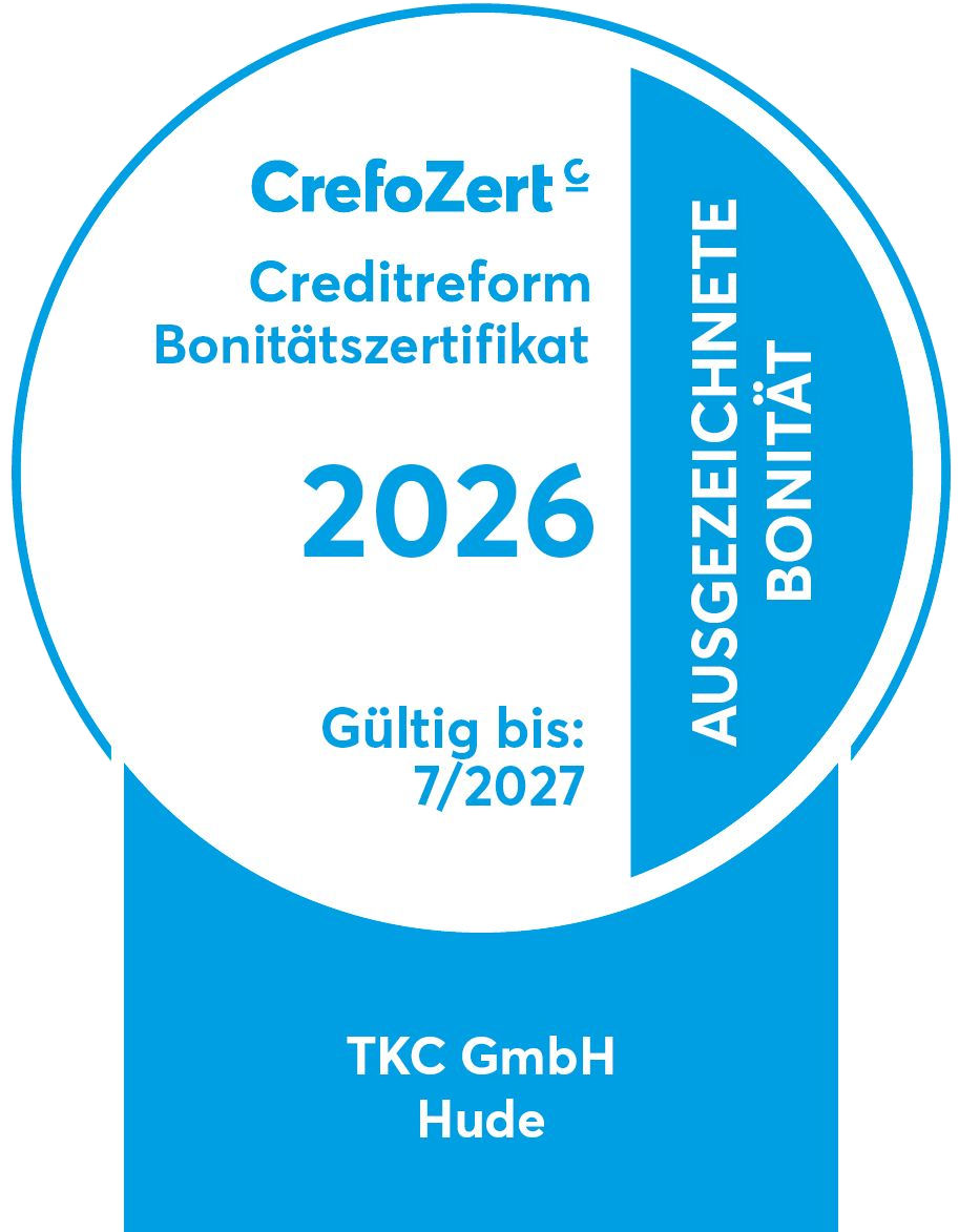 CrefoZert-Siegel 2026 der TKC GmbH