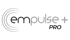 Logo mit dem Text "empulse + PRO" und einem stilisierten "e" mit konzentrischen Kreisen.