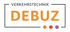 Logo "VERKEHRSTECHNIK DEBUZ" in Schwarz und Orange, mit drei farbigen Punkten.