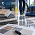 Frisch gereinigter Bodenbelag
