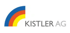 Logo von Kistler AG: Blaue, rote und gelbe Bögen links, Text "KISTLER AG" rechts.