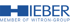 Blaues Logo mit dem Text "HIEBER MEMBER OF WITRON-GROUP".