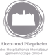 Logo des Alten- und Pflegeheim des Hospitalfonds Montabaur gGmbH mit Schloss-Silhouette im Kreis.