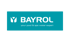 BAYROL Logo mit Slogan: "your pool & spa water expert" auf türkisem Hintergrund.