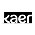 Schwarzes Logo mit dem Wort "kaer" in grüner, serifenloser Schrift.