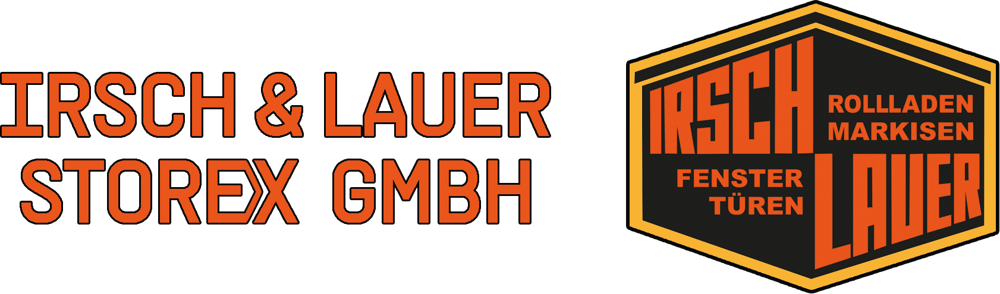 Firmenlogo Irsch & Lauer Storex GmbH mit Leistungen für Rolläden, Markisen, Fenster, Türen.