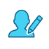 Icon: Profilbild-Symbol mit Stift – Social-Media-Optimierung