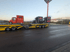 Autotransporter mit drei Arpe bealden.