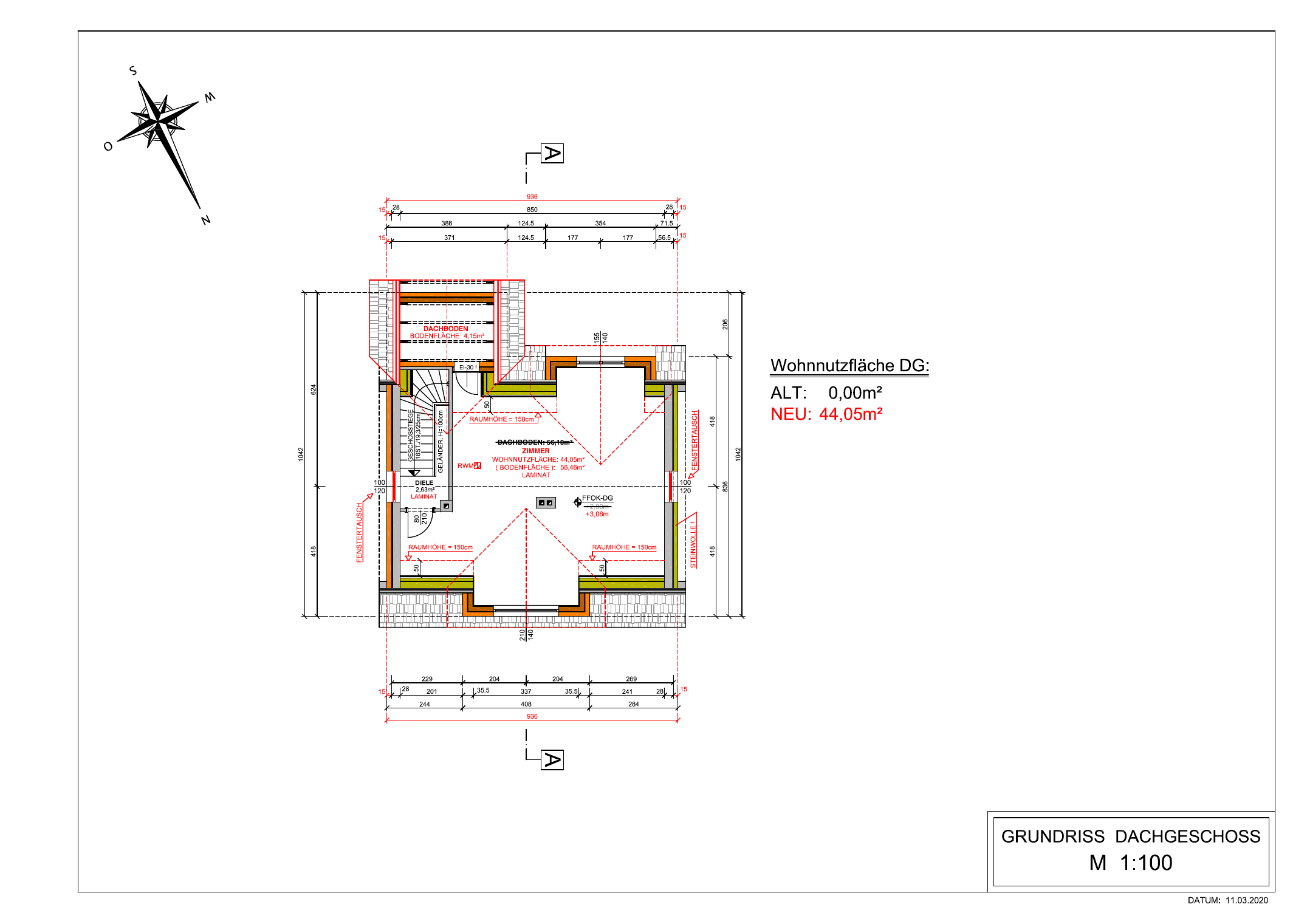 Grundriss Dachgeschoss Angergasse 4