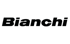 Schwarzes Bianchi-Logo auf dunkelgrünem Hintergrund.