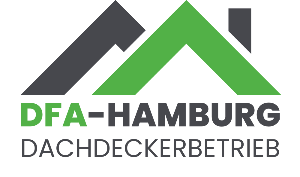 Firmenlogo DFA-BUTENOP mit stilisierter grüner und grauer Dachform und Text "DACH | FASSADE | ABDICHTUNG".