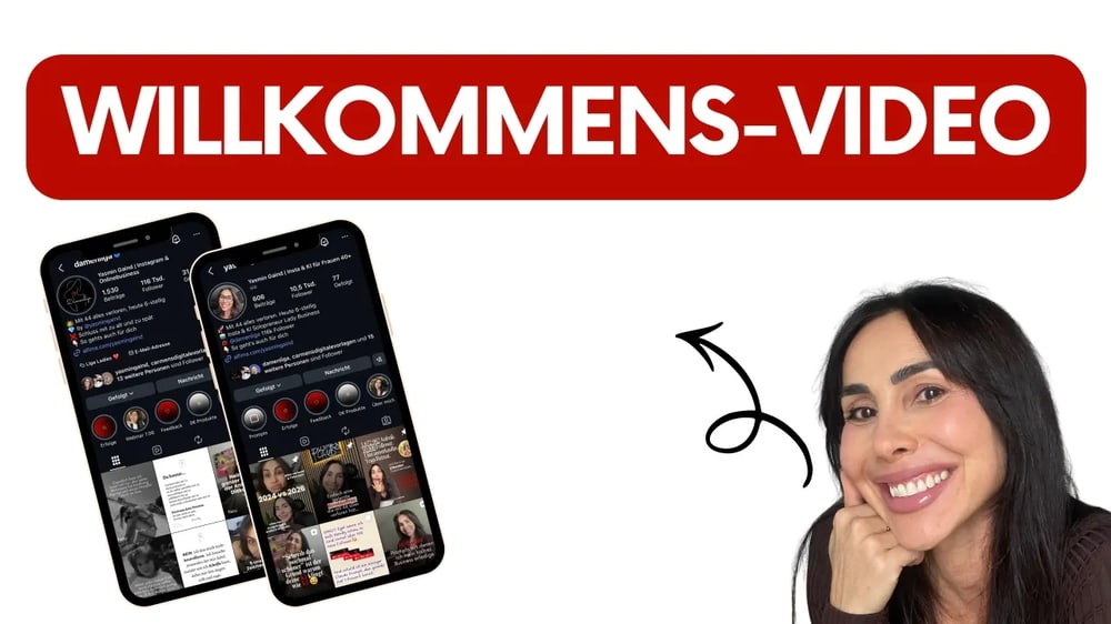 Yasmin Gaind im Vorstellungsvideo: Online-Business mit Instagram und KI