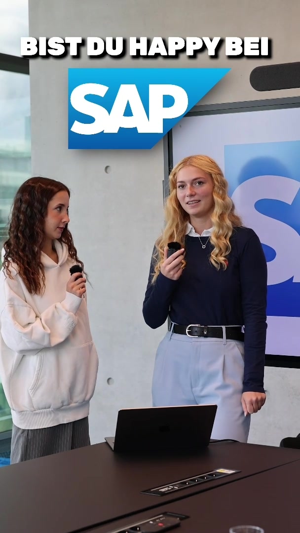 Standbild aus dem Video mit Auszubildenden bei SAP