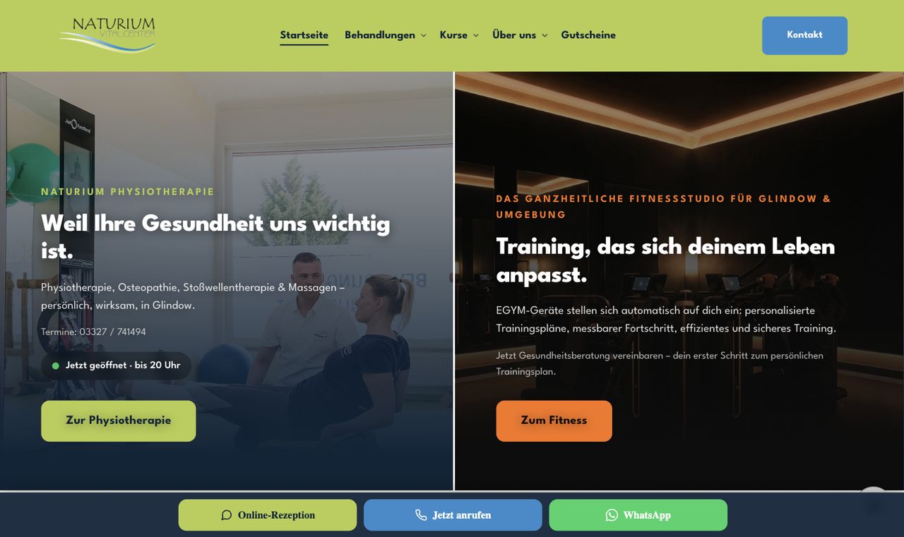 Naturium Vitalcenter · Physiotherapie & Fitness
