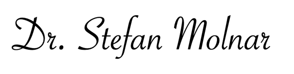 Dr. Stefan Molnar in schwarzer Schrift auf weißem Hintergrund.