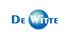 De Witte Logo mit blauem Text und einem blauen Kreis.