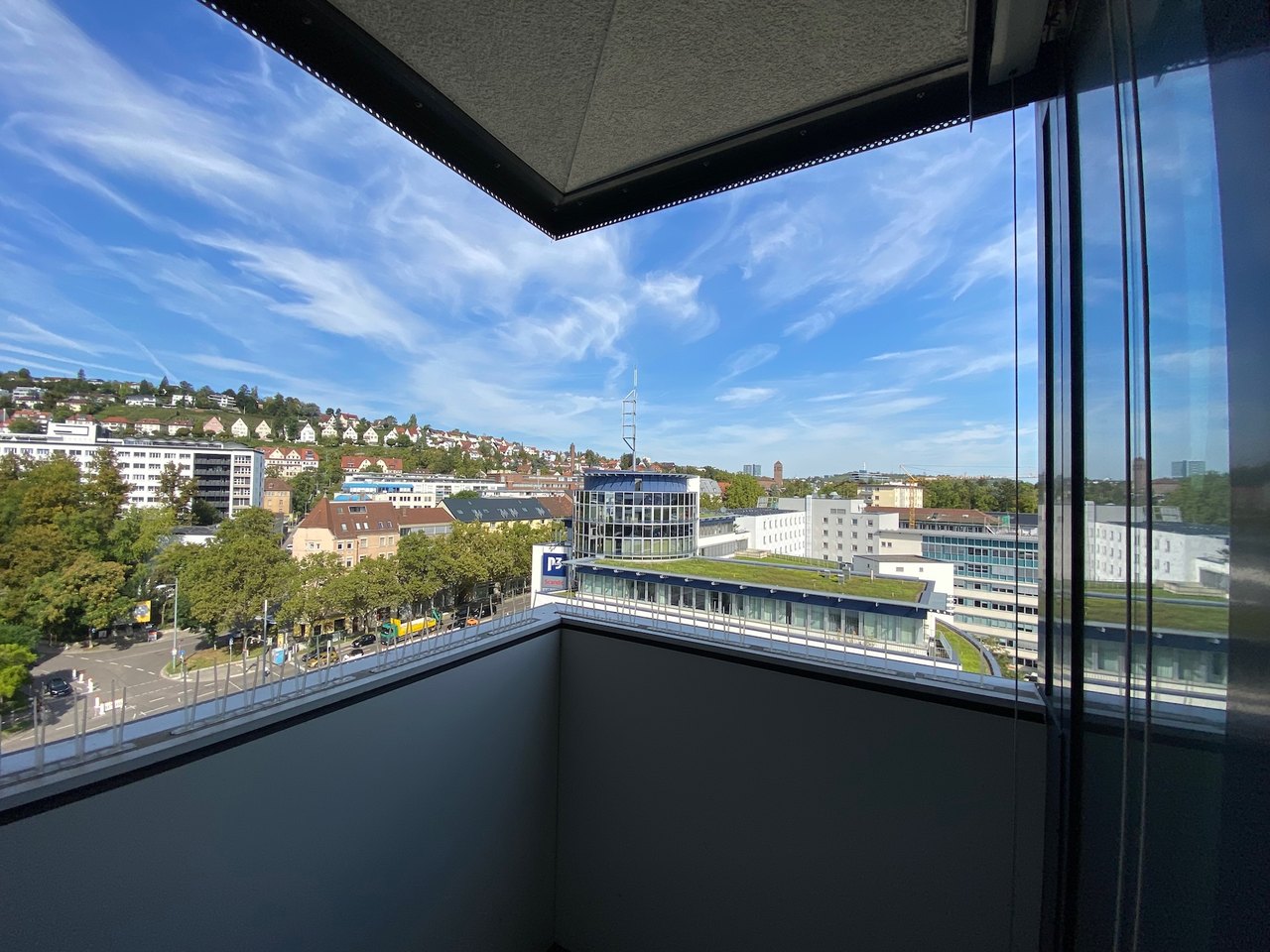 Balkon im 9. OG mit Blick über die Stadt
