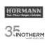 HÖRMANN Logo mit Text "Tore · Türen · Zargen · Antriebe", darunter "35 KINOTHERM JAHRE EXZELLENZ"