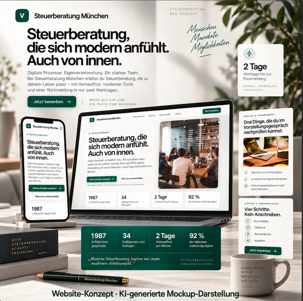 Karriere-Website für eine Steuerkanzlei