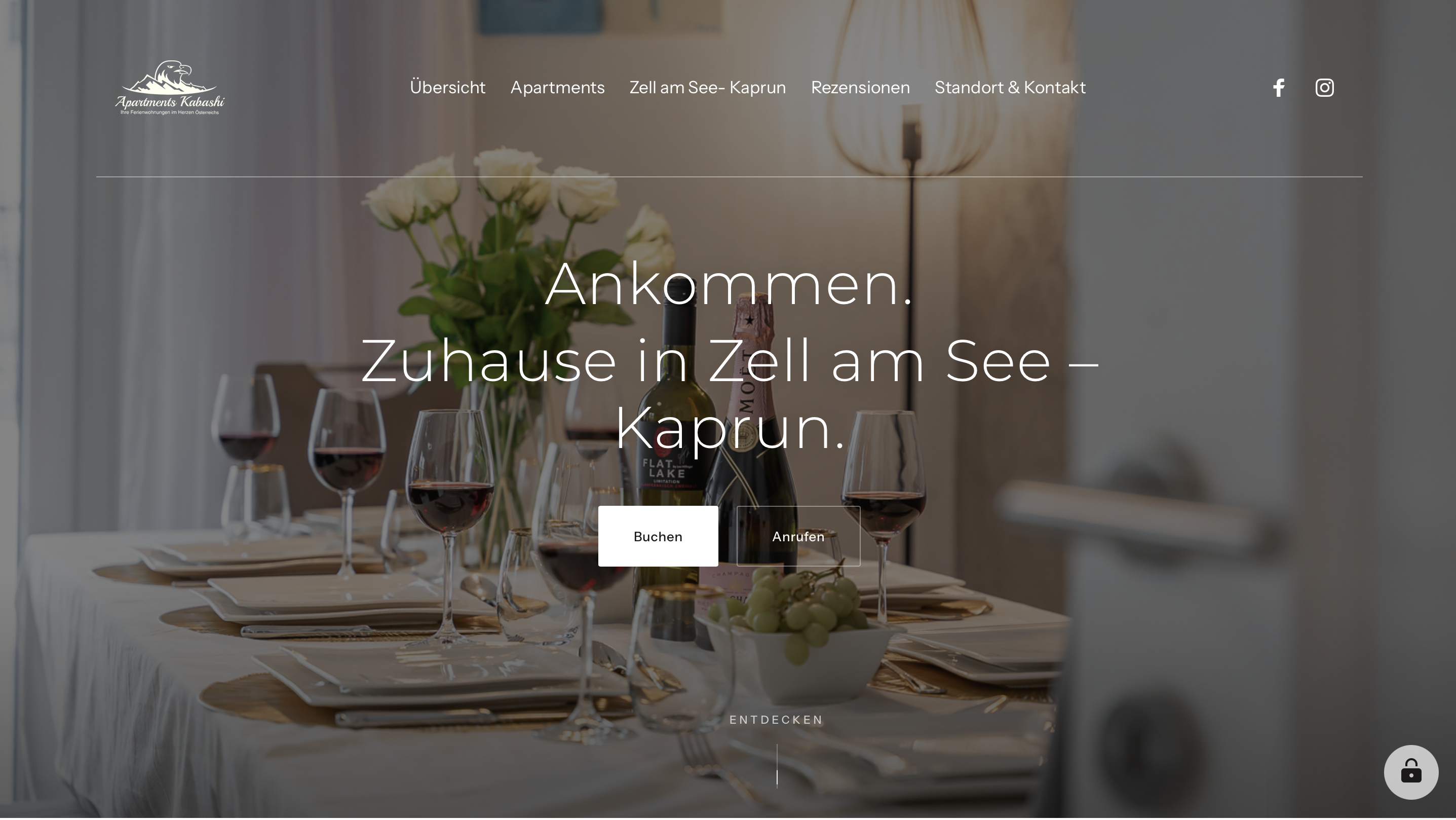 Website der Apartments Kabashi