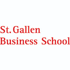 Red text "St. Gallen Business School" on a white background.