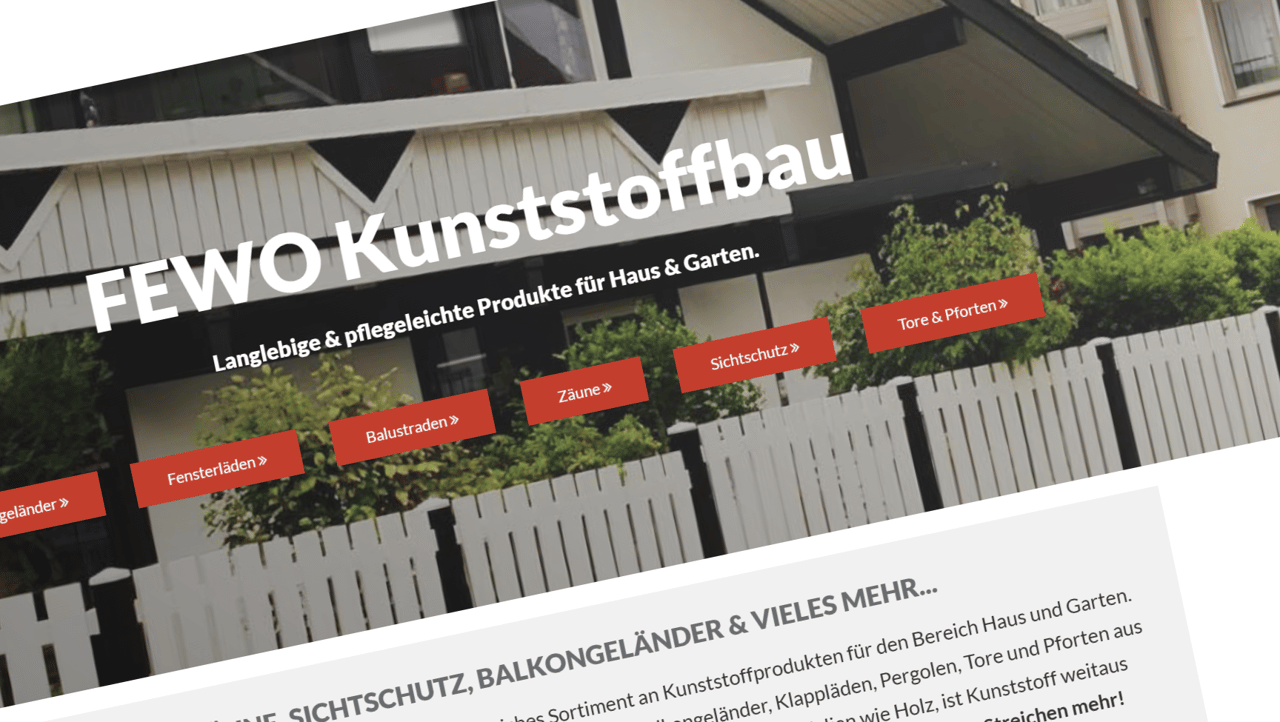 Website von FEWO Kunststoffbau, gebaut von nemacon