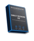 Schwarze Schachtel mit blau leuchtenden Kanten, Aufschrift "DIRECT BOOKING OS" und "The Inhouse Bypass Framework".