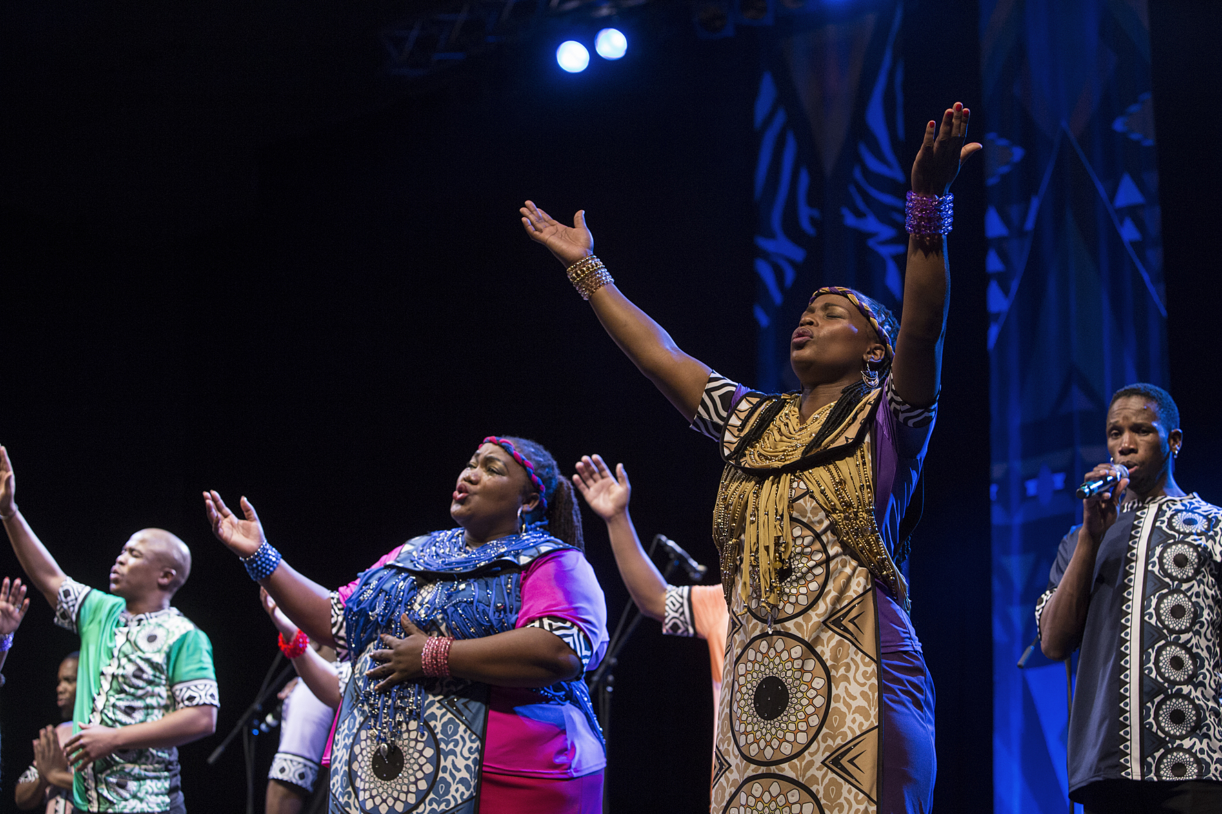 Finale of the Soweto Gospel Choir Faith concert in the Grazer Stadthalle, Voices of Spirit 2016, Graz